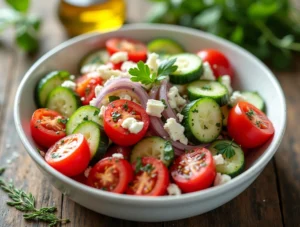 Greek Tomato Cucumber Salad Recipe